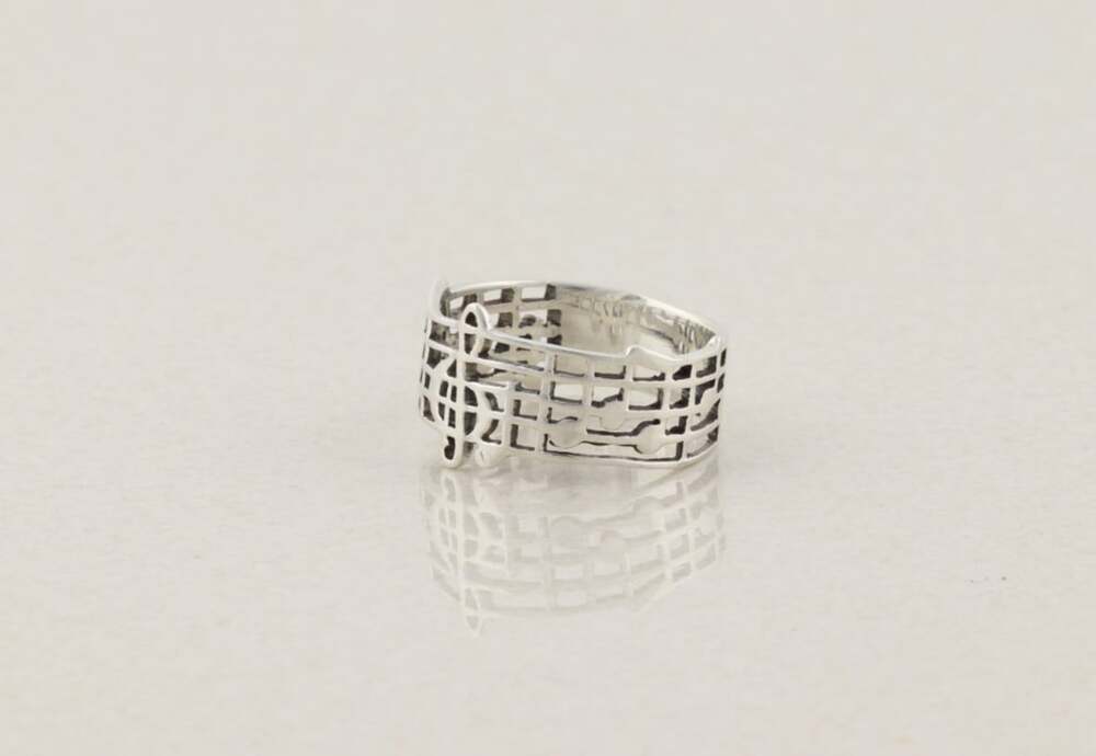 Sterling Silver Music Note Band Ring Size 10 1/4 - Picture 6 of 6